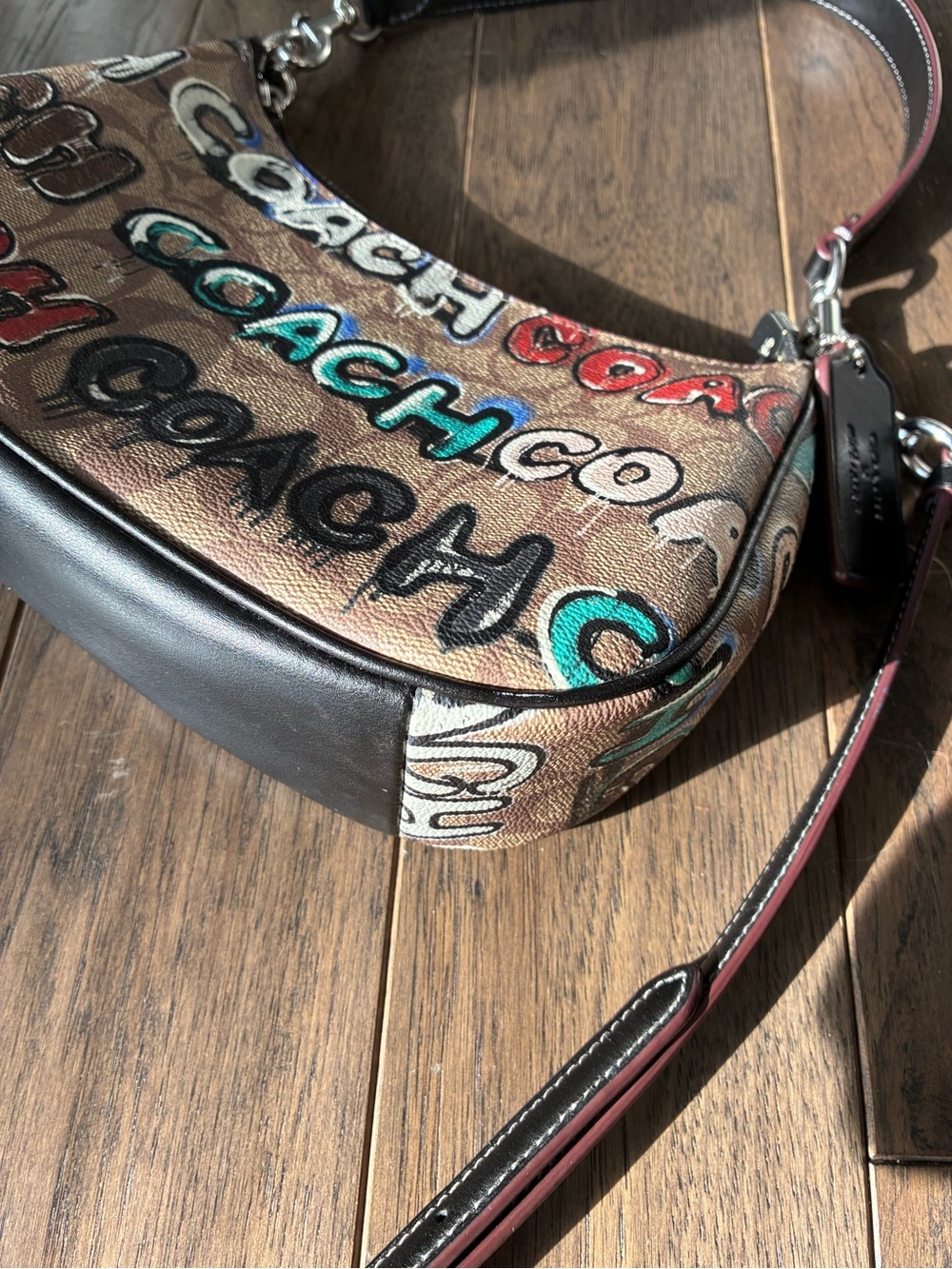 Coach X Mint + Serf Teri Shoulder Crossbody Bag, Graffiti, CM096 - Picture 7 of 14
